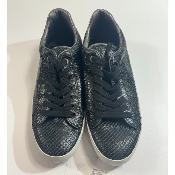 Zadig & Voltaire NWOB Men's Neo Keith Black Leather Sneaker Distressed Size EU45 - Picture 2 of 8